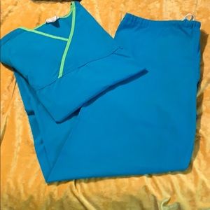 Urbane blue scrub set
